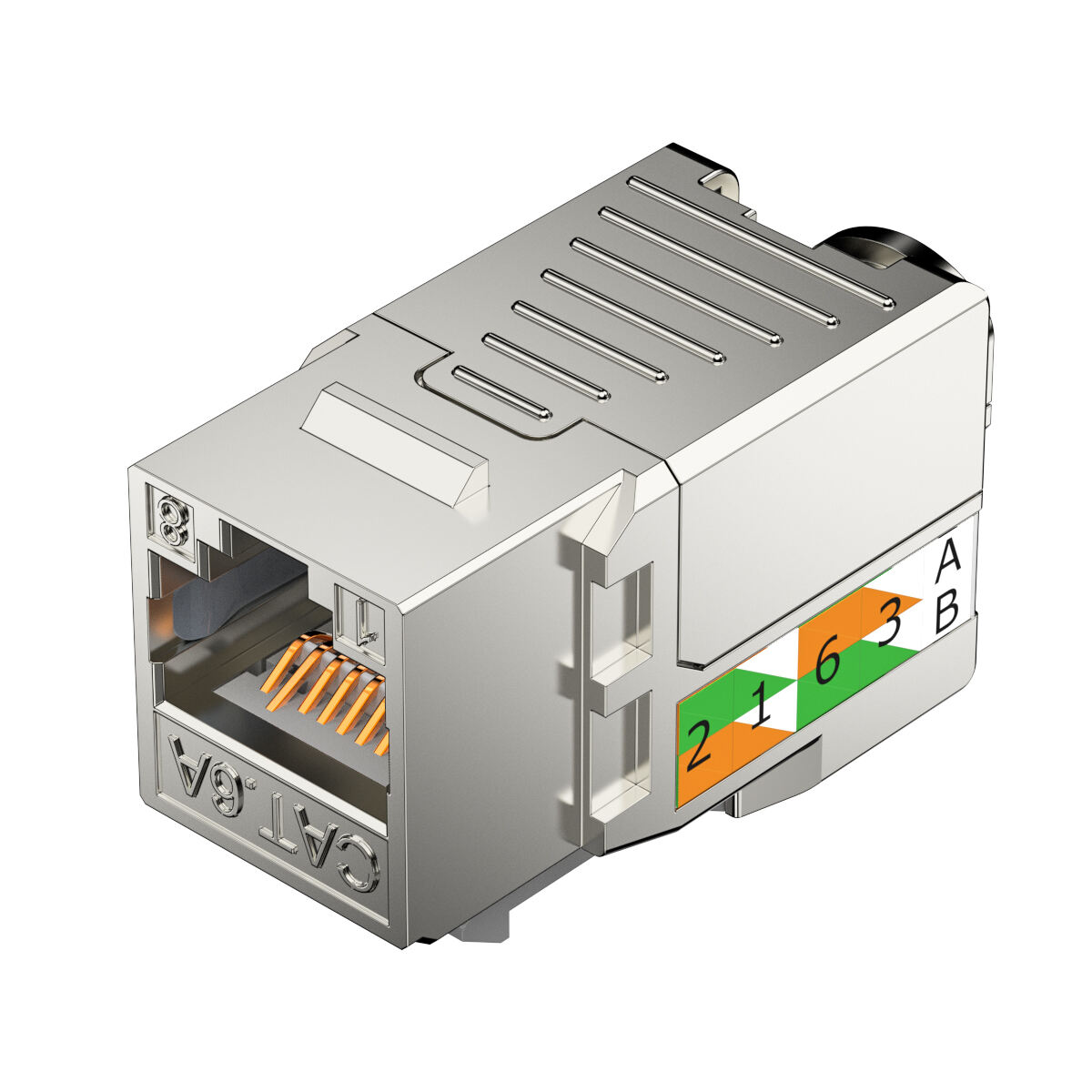 Connecteur Keystone Jack FTP cat90 cat5 CAT6A RJ6 45p8c à 8 degrés