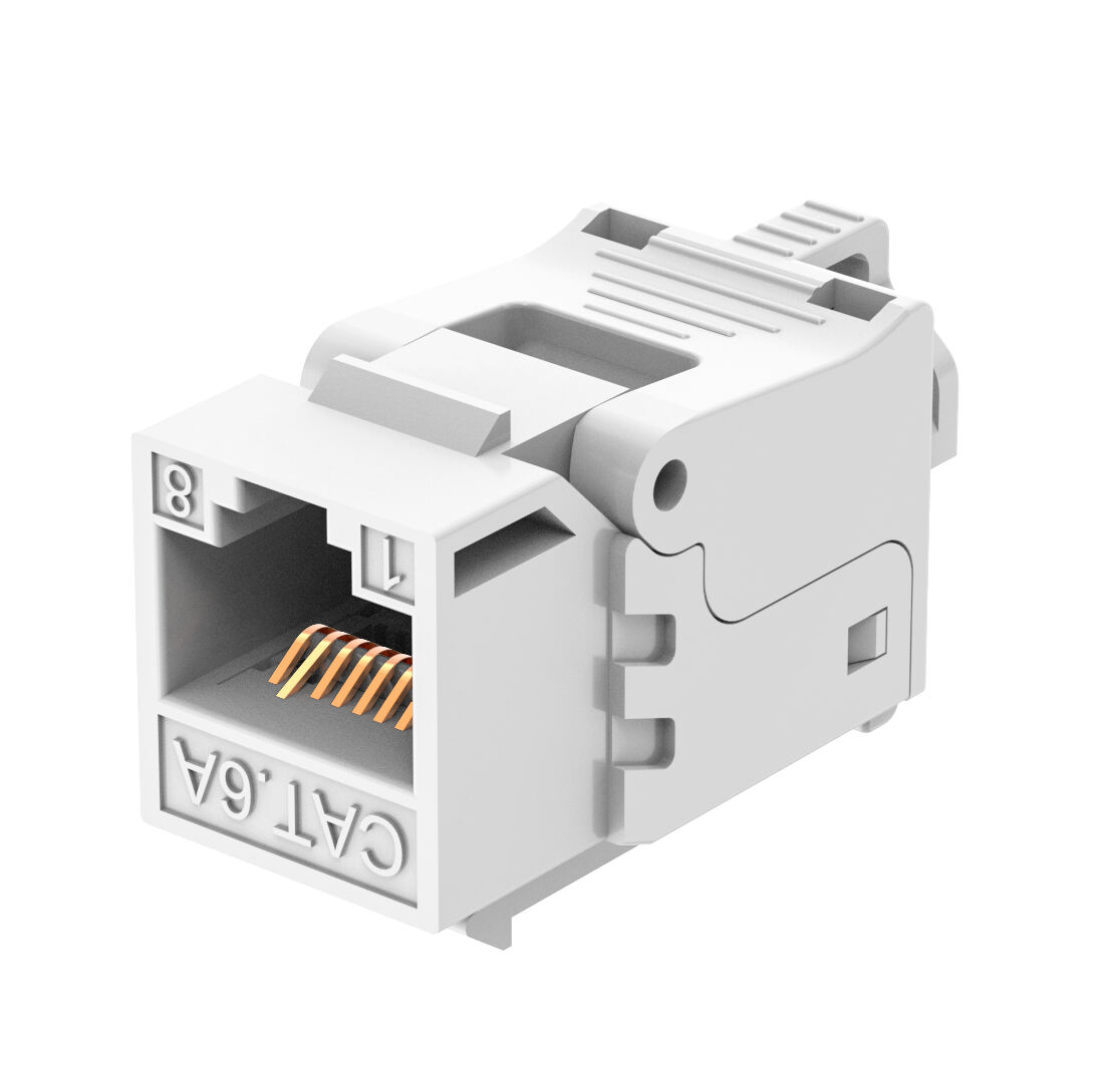 Haute qualité français 8p8c cat5e cat6 cat6a décorer plaque murale insérer 1 trou module jack keystone RJ45 UTP/FTP Solutions, cuivre de télécommunication