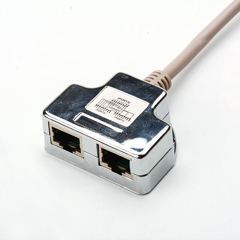 TIA 568 Splitter RJ45 8P8C 1 Stecker auf 2 Buchsen Splitter mit Kabel RJ45 UTP/FTP Lösungen, Telekommunikation Kupfer