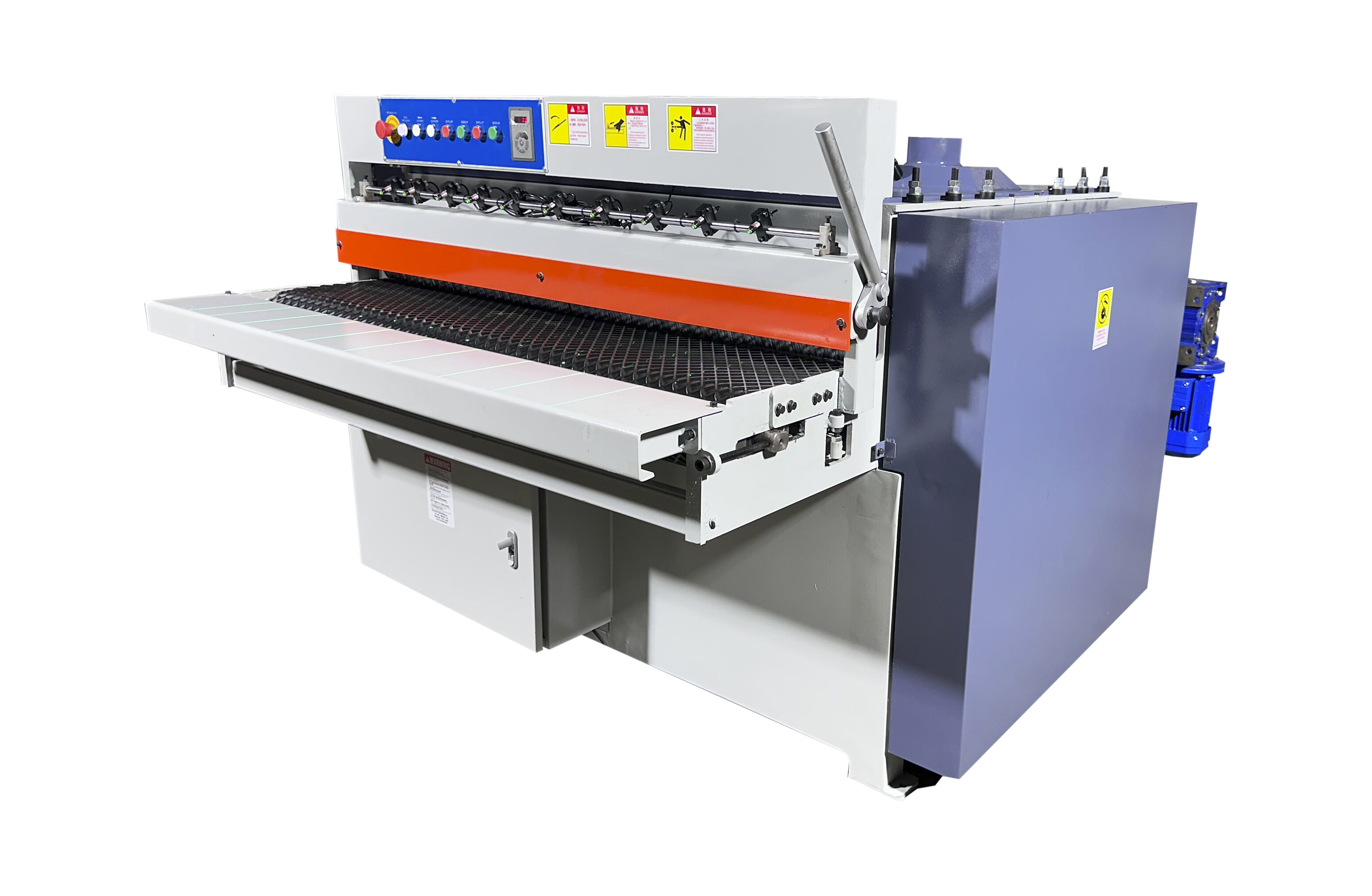 Straight-through edge cleaning machine
