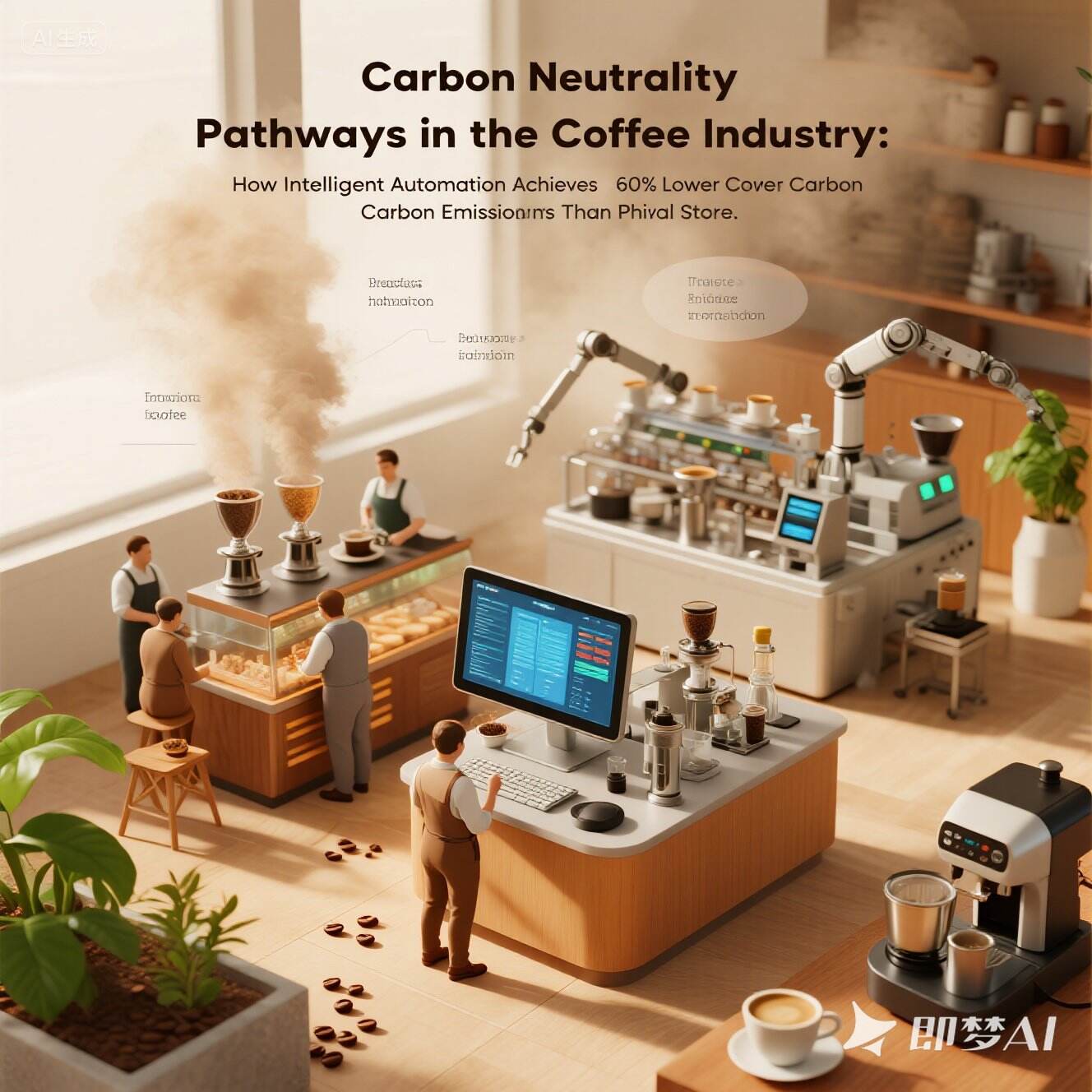 Percorsi verso la Carbon Neutrality nel settore del caffè: come l'automazione intelligente riduce le emissioni di carbonio del 60% rispetto ai negozi fisici