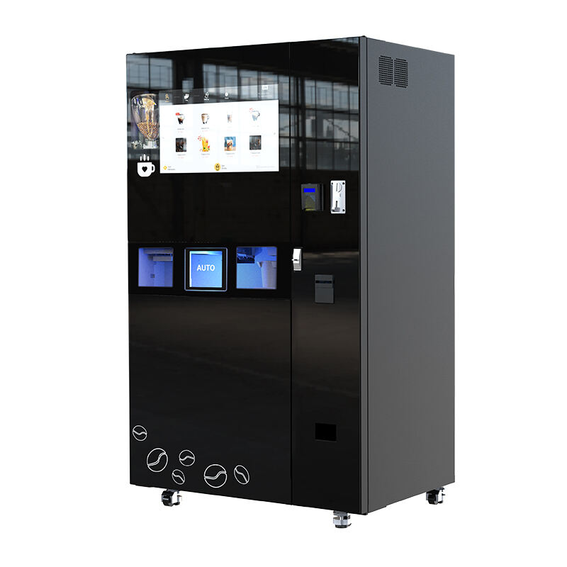 JK86 Commercial Fully Automatic Multi Function Freshly Ground Coffee Vending Machine Bean to Cup with Ice Maker