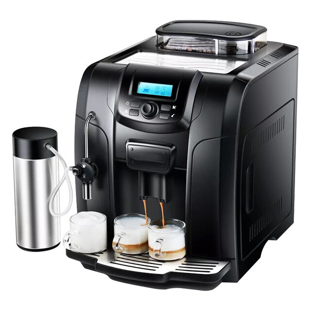 Máquina de café espresso automática importada YN-715, máquina de café inteligente para oficina, máquina de venta comercial mini de sobremesa