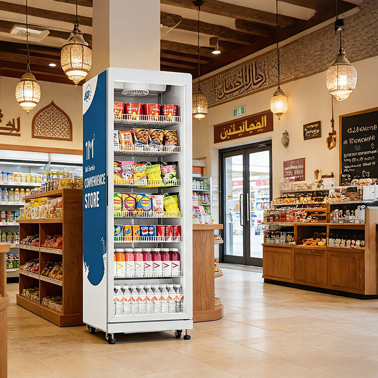 автомат для продажи напитков и продуктов питания с одной дверцей, вместимостью 520 л, комбинированный автомат для продажи напитков, продуктов питания, конфет и прохладительных напитков