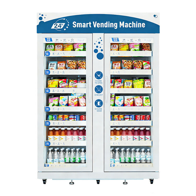 автомат для продажи напитков и продуктов питания с двумя дверцами, вместимостью 1100 л, комбинированный автомат для продажи напитков, продуктов питания, конфет и прохладительных напитков