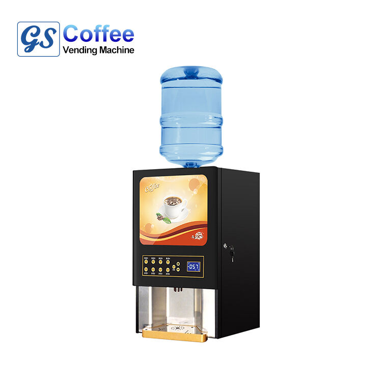 ตู้ขายเครื่องทำนมชา เครื่องชงกาแฟ และเครื่องจ่ายน้ำสำหรับการให้บริการตนเอง