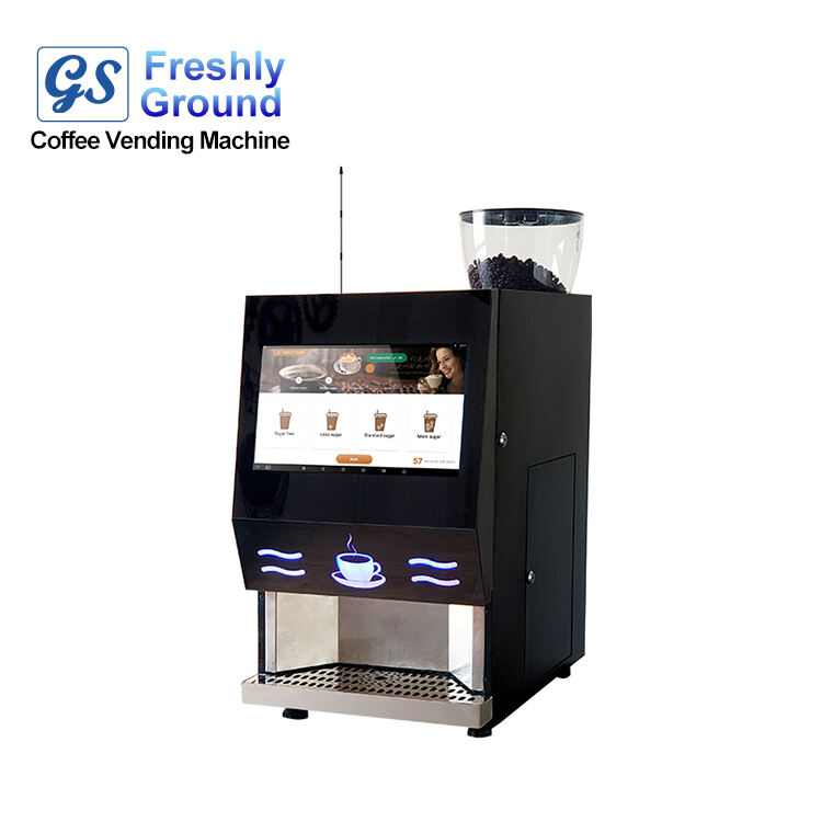 เครื่องขายกาแฟ JK90 GS สำหรับไอเดียธุรกิจ ชำระเงินด้วย QR Pay บนเครื่องขายกาแฟสด