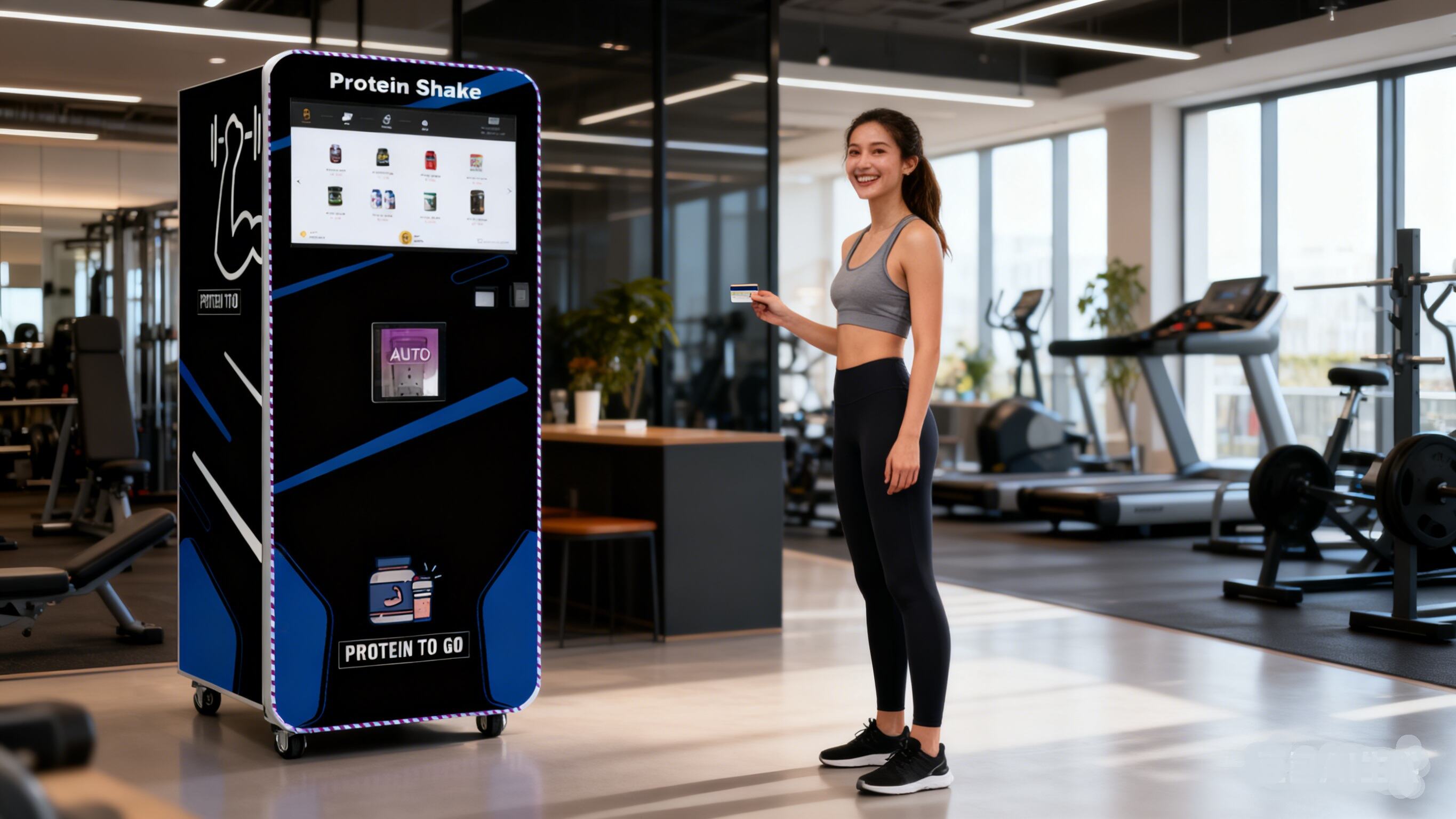 Não Quer Comprar Baldes Grandes de Proteína em Pó? Máquinas de Venda Automática Permitem Provar Cada Marca Facilmente