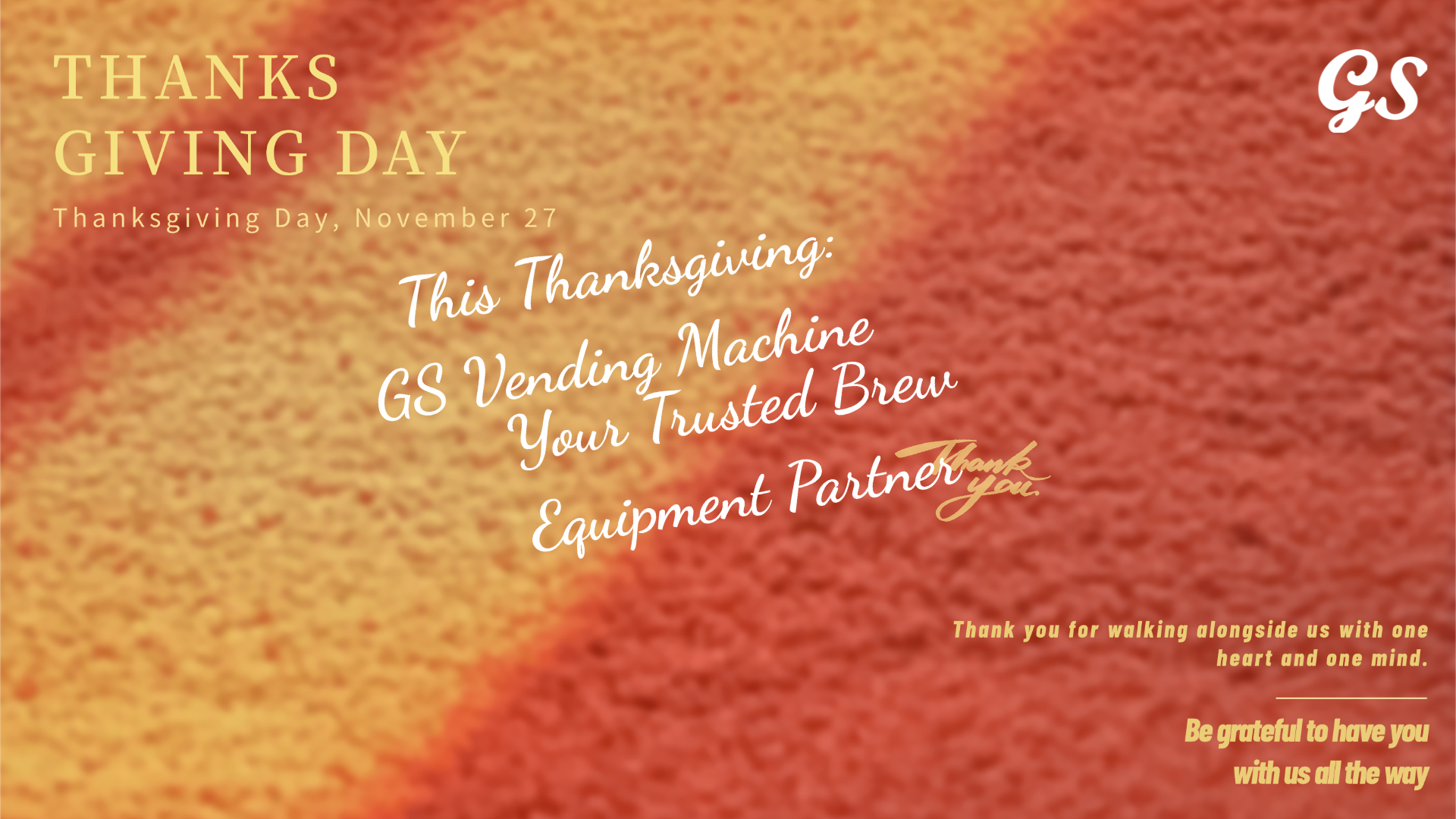 Serdeczne życzenia z okazji Dnia Dziękczynienia od GS VENDING