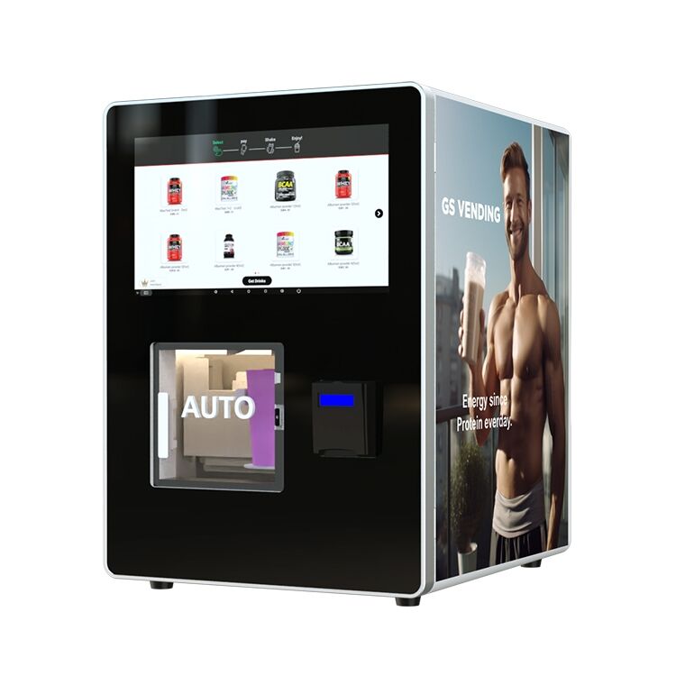 GS801 Fitness Equipment GYM Self-Service Bebidas Energéticas Shake de Proteína Máquina de Venda Automática com Pagamento com Cartão