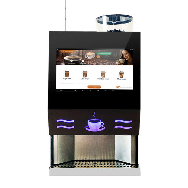 Máquinas de venda automática de café JK90 GS Manufacturing para ideias de negócios QR Pay on Vending Fresh Coffee Machine