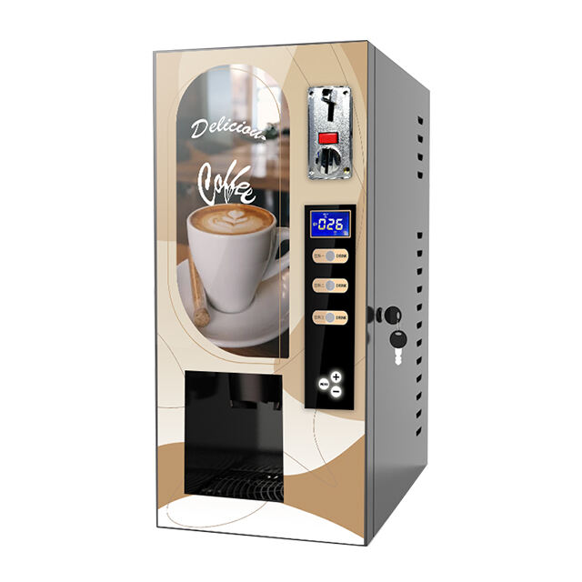 Máquina expendedora de café automática GTD203 con monedas y de sobremesa