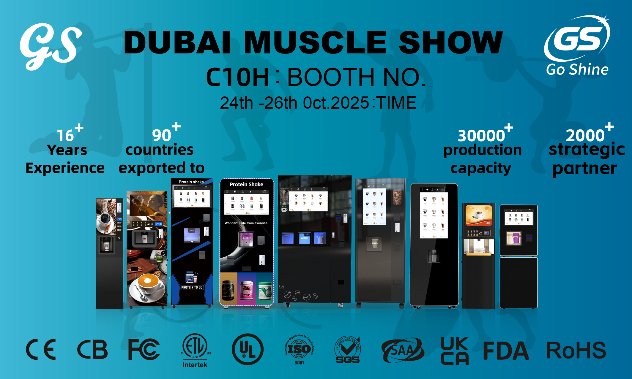 GS VENDING Returns to Showcase Smart Vending Solutions at Dubai Muscle Show 2025