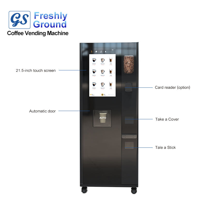 Freshly Ground Coffee Vending Machine with Five Bucket Drop Cups JK88 Newest Technology Commercial Bean to Cup