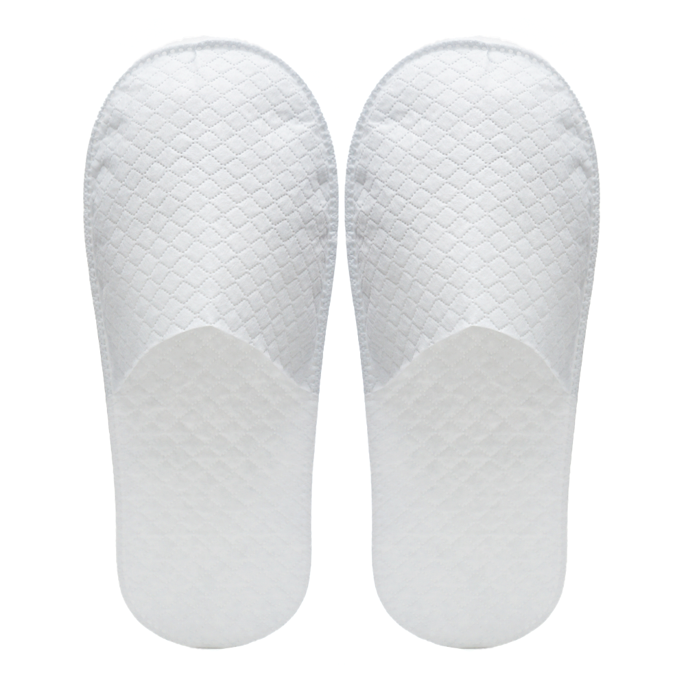 Cheap White Mechanical Pressing Hotel Spa Slippers With Logo