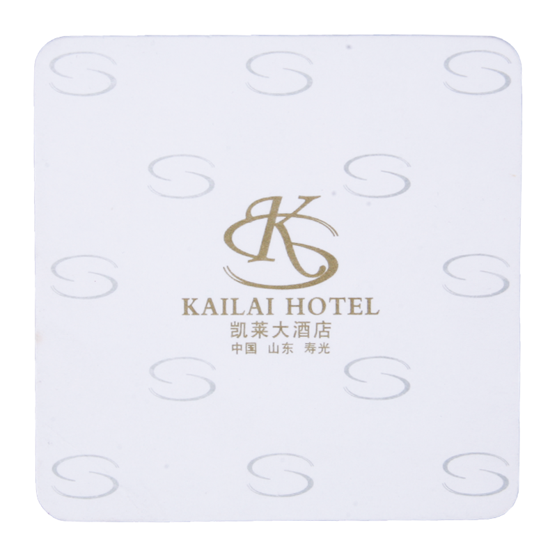 Restaurant Hotel Disposable Paper Coaster With Customized Logo