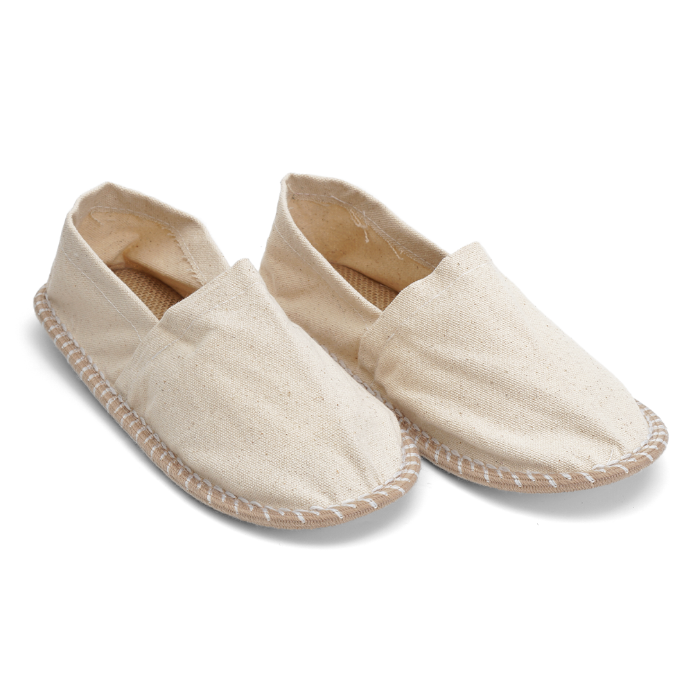 Linen Airline Slippers Customized Flax Eco-friendly Closed Toe Hotel Slippers 
