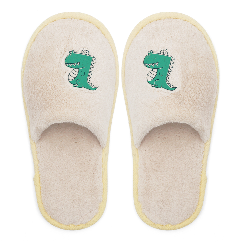 Kids Disposable Slippers Custom Logo Cute Cartoon Child Hotel Spa Slippers