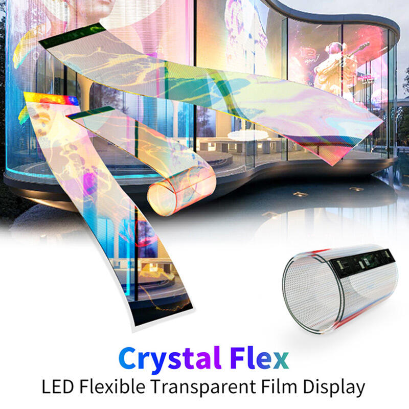 On Glass Transparent Flexible LED Film Screen