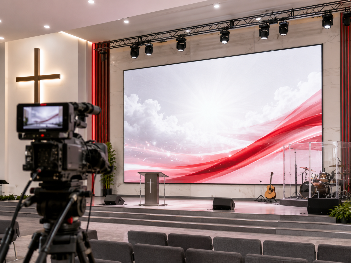 LED Screen Display Planning for Church Live Streams