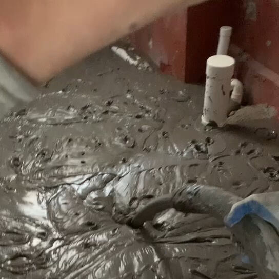 Foam concrete toilet backfilling Working video