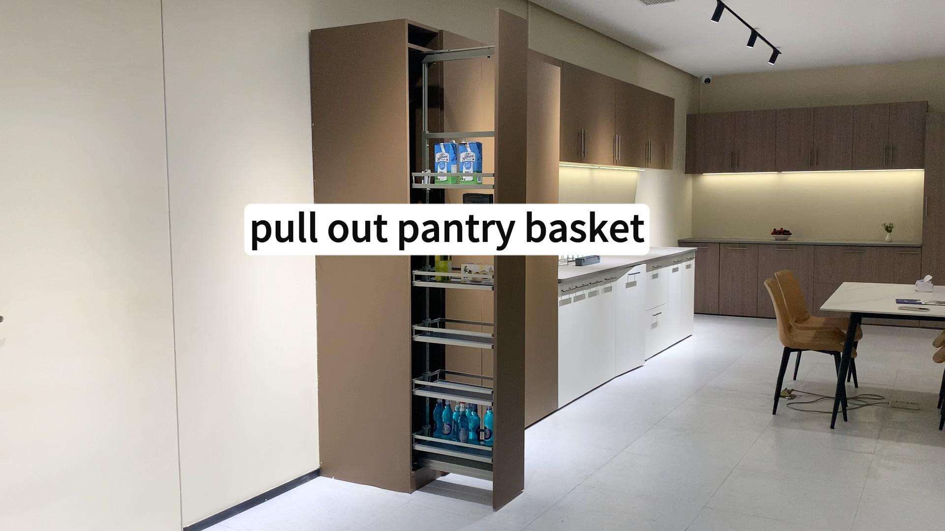 WELLMAX Kitchen Pull Out Pantry Unit 6 Layers Large Capacity Larder Basket