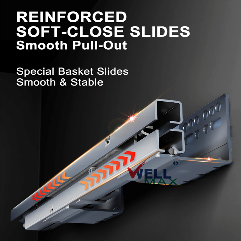 What makes a pull out drawer smooth - running?