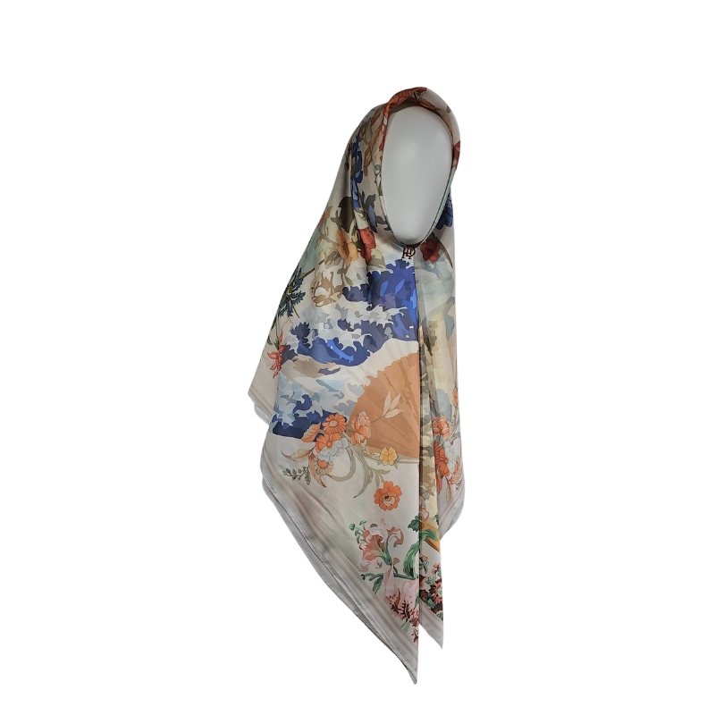 Digital Printed Cotton Silk Satin Bawal FC19690-P