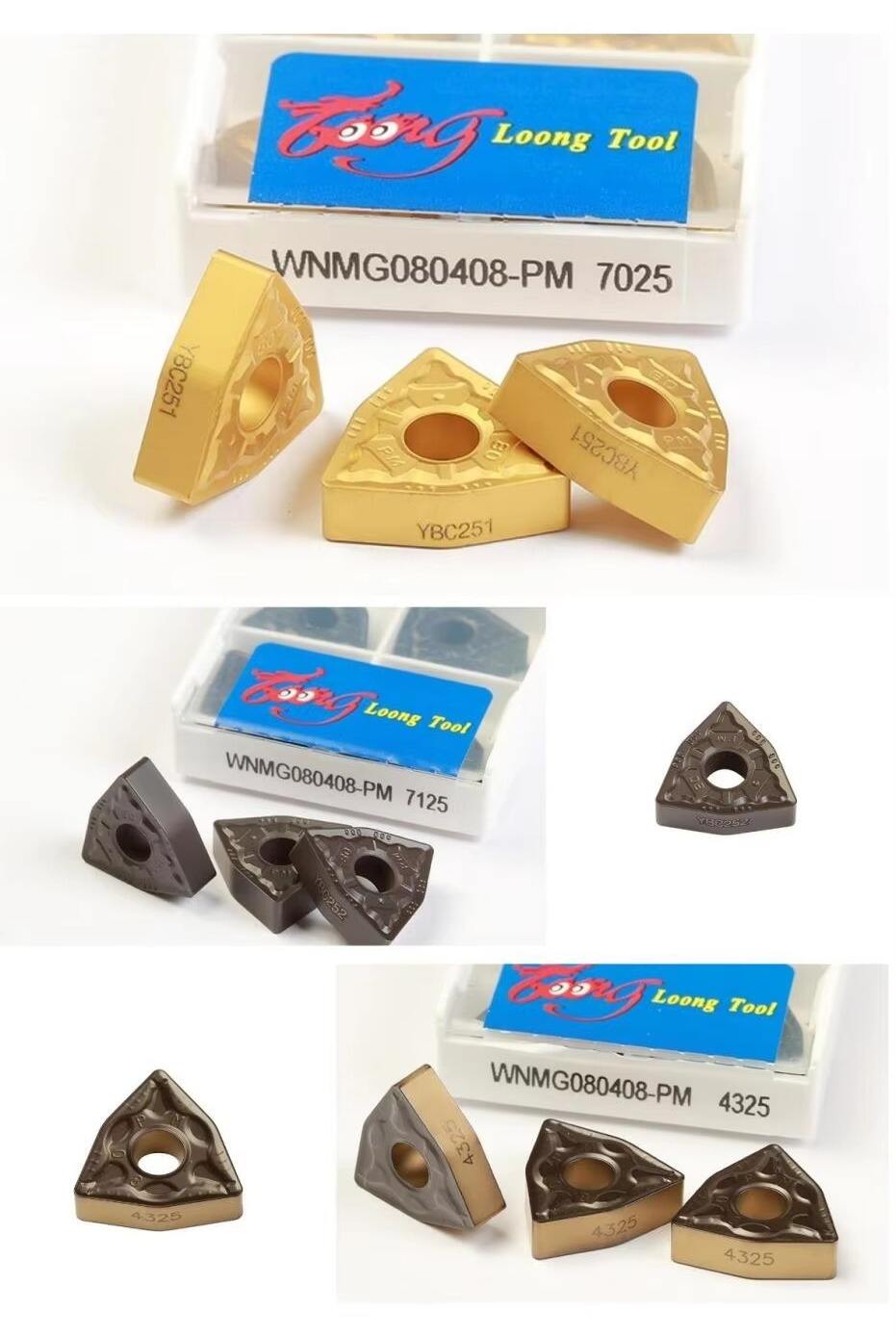 Carbide Inserts WNMG080408 QM \ DM  Lathe Tools High Quality External Turning Tool CNC Cutting Tools WNMG 080404 turning insertP manufacture