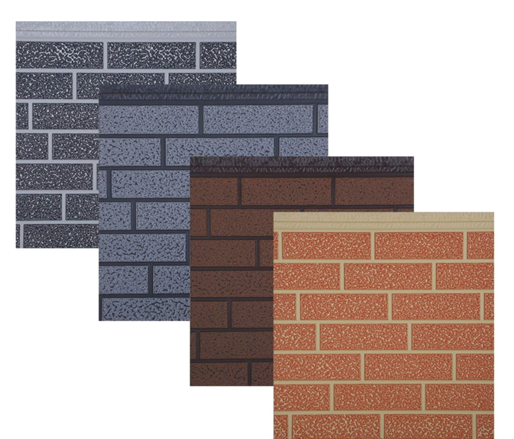 Panouri izolante termice Brick cu foamă de poliuretan Pentru acoperiş şi perete Panouri sandwich metalice Exterioare şi interioare Decorative