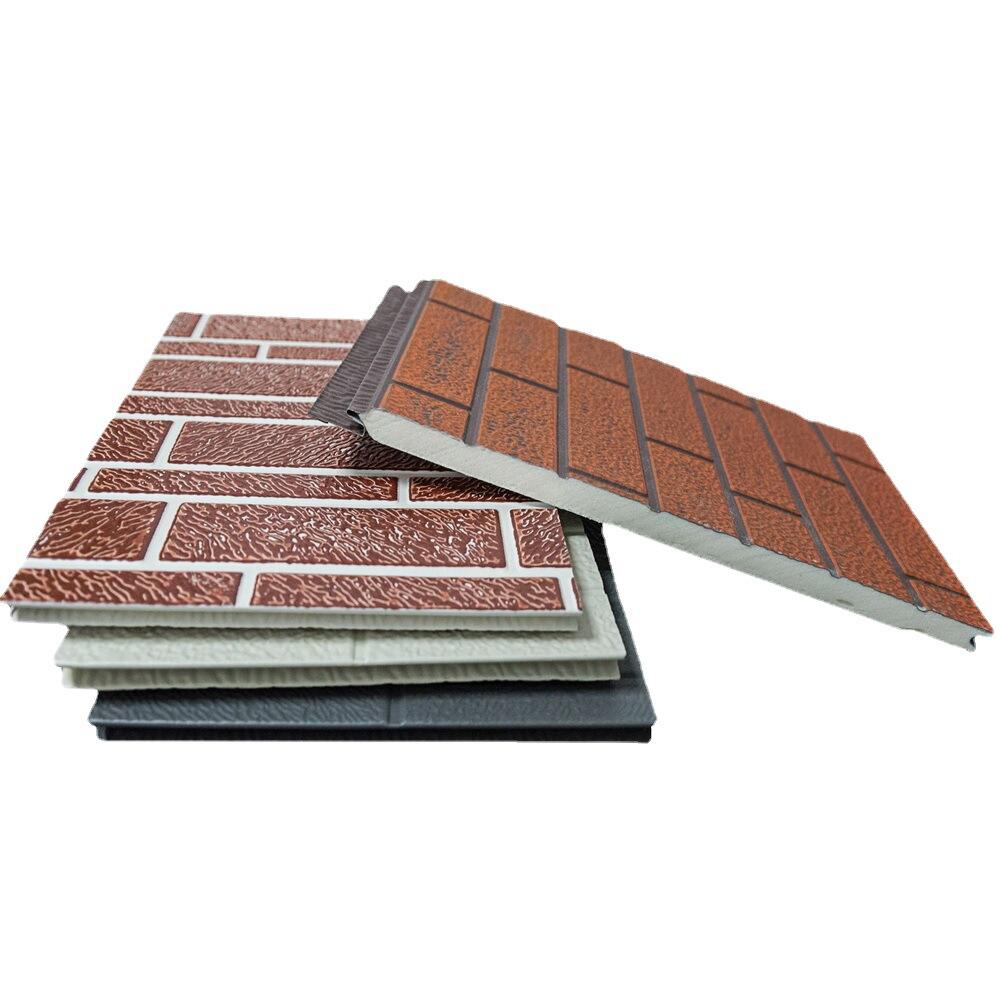 Plăci pentru case preconstruite cu sculpturi metalice exterioare, acoperiș lateral metallic izolat și panou sandwich poliuretan antibruit