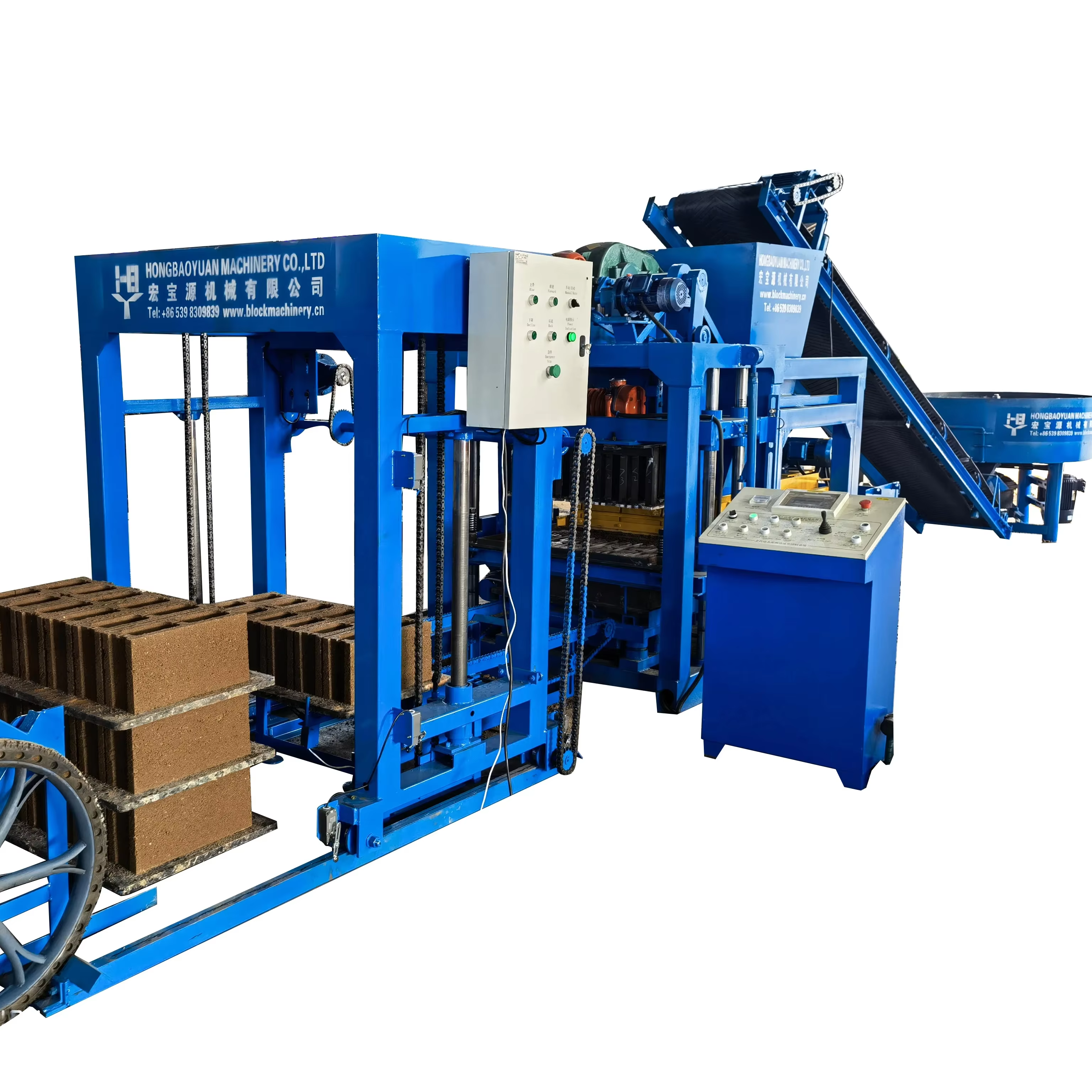 QT4-25 Steenmachine – Hoge Efficiëntie, Automatische Hydraulische Betonsteenproducerende Machine