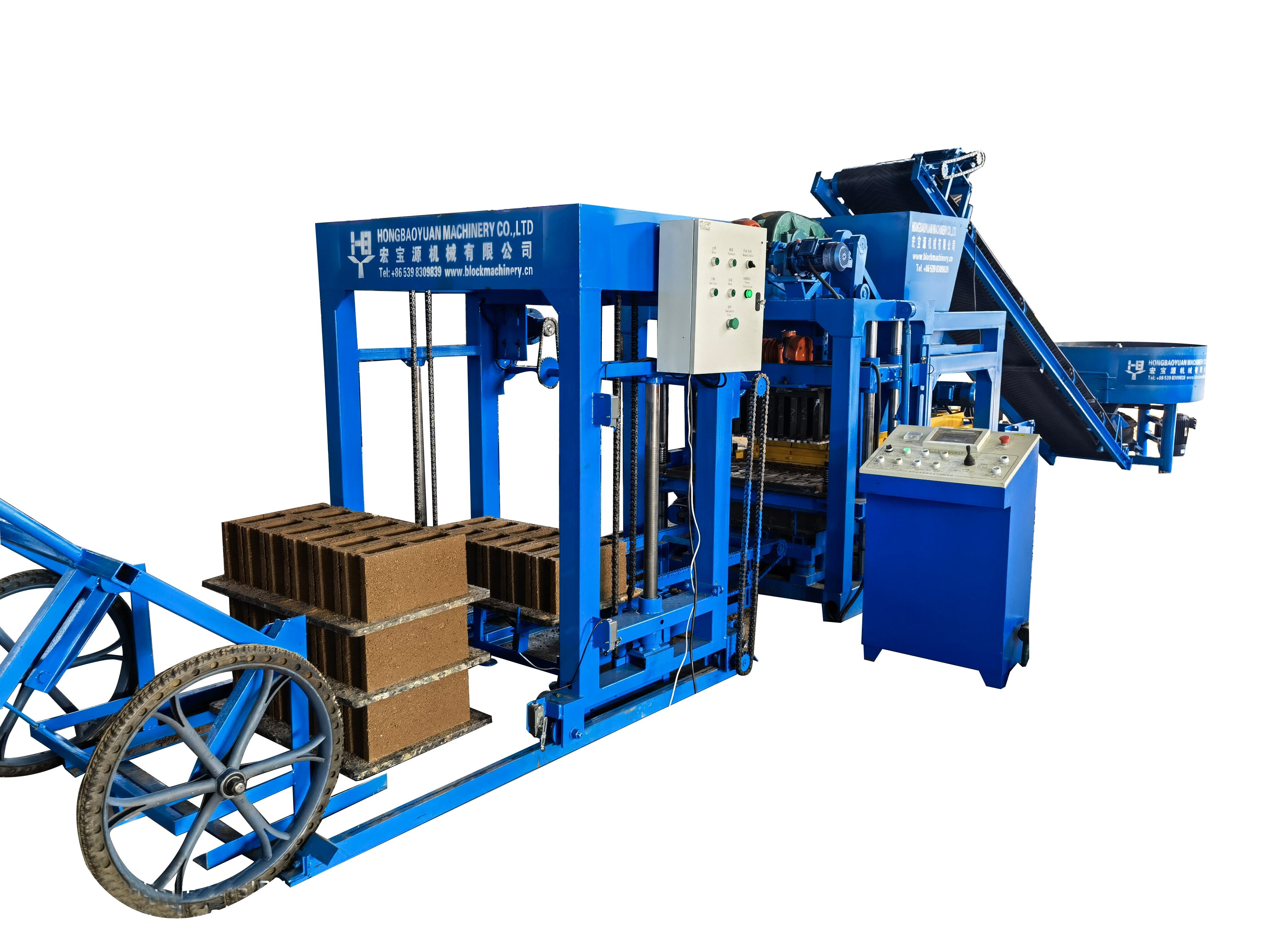 Jamaica QT4-25 Complete Auto Concrete Hollow Block Machine Produce 6,8 Inch Cement Hole Bricks details