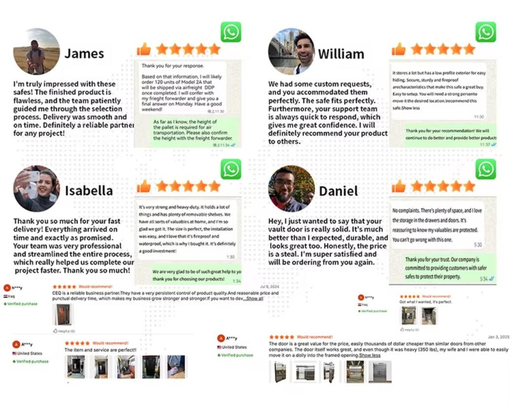 CEQSAFE Customize Stainless Steel Security Bank Steel Money Safe Metal Vault Door manufacture