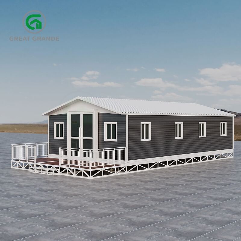 40ft Foldable Prefab House Factory Dark Gray EPS Firewall Board Independent Space