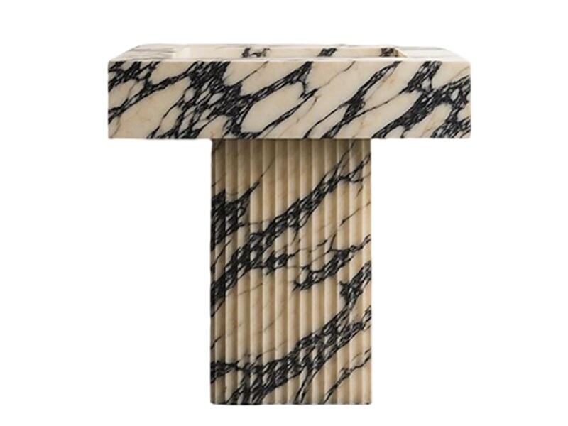 Calacatta Viola Marble Integrated Standing Sink