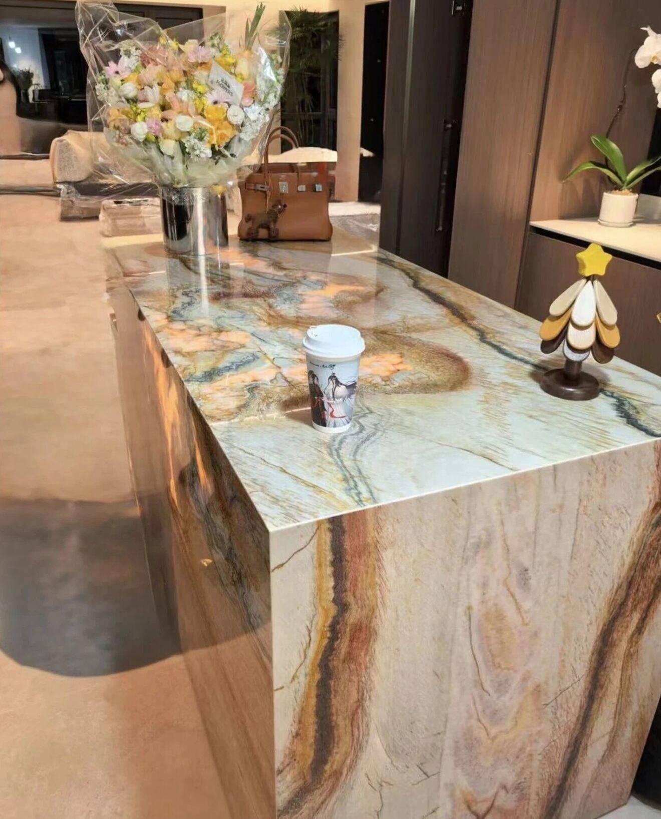 Backlit Calacatta Macaubas Quartzite Kitchen Island Project (4).jpg
