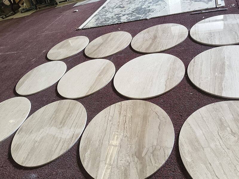 Dino Beige Marble Round Coffee Table Top