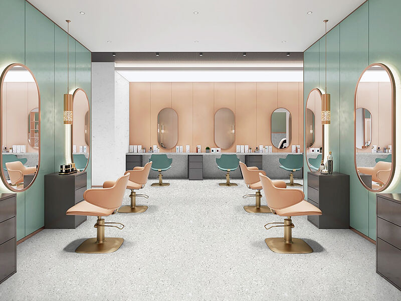 Artificial Stone Pearl White Epoxy Terrazzo Slab