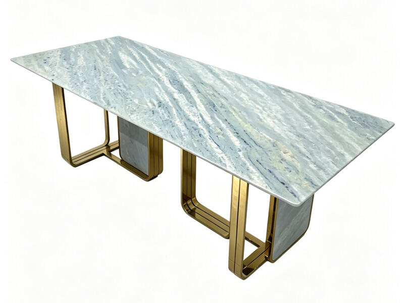 Aangepaste kristalblauwe marmeren tafelplaat