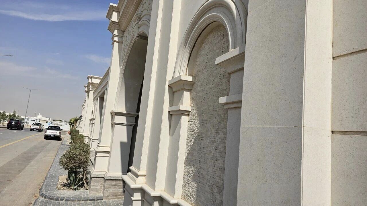 Porto Beige Limestone Saudi Villa Exterior Wall Project | Projects