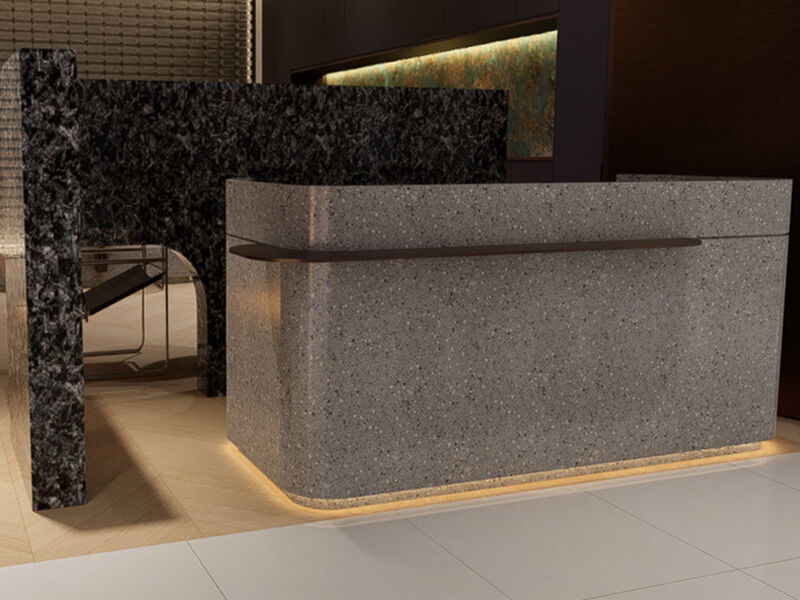 인공 테라조 로비 리셉션 데스크 프로젝트