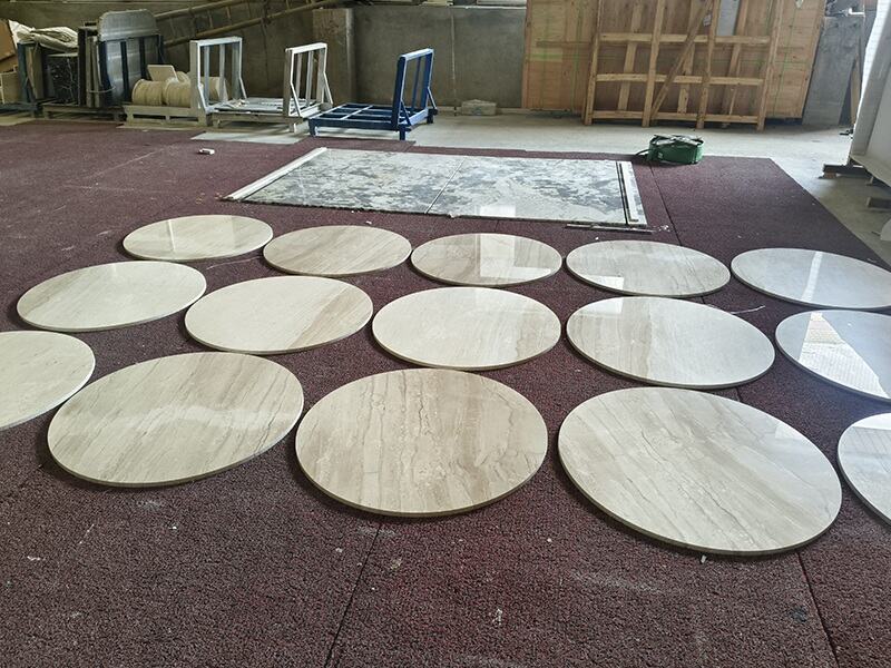 Dino Beige Marble Round Coffee Table Top
