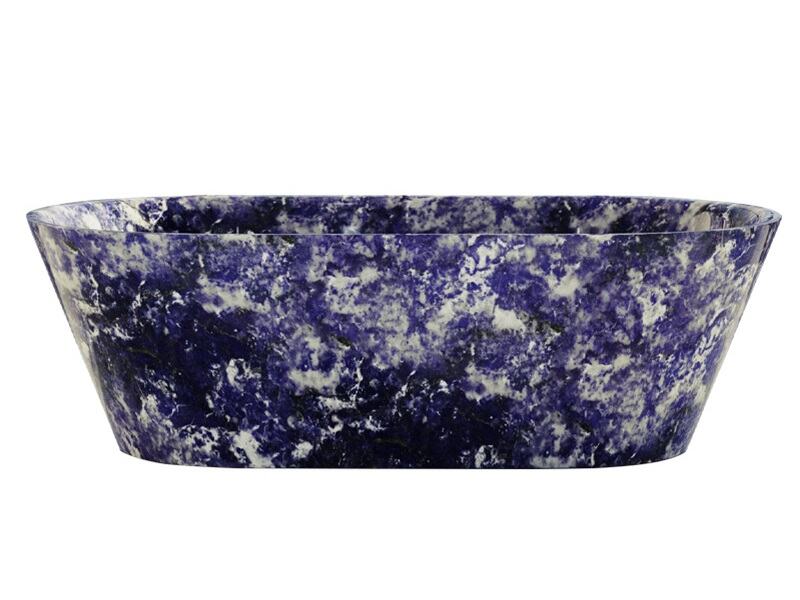 자립형 블루 소다라이트 대리석 욕조