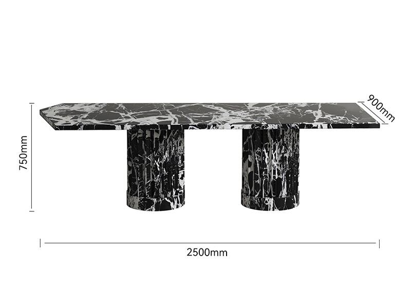Bvlgari Zwarte Marmeren Eettafel