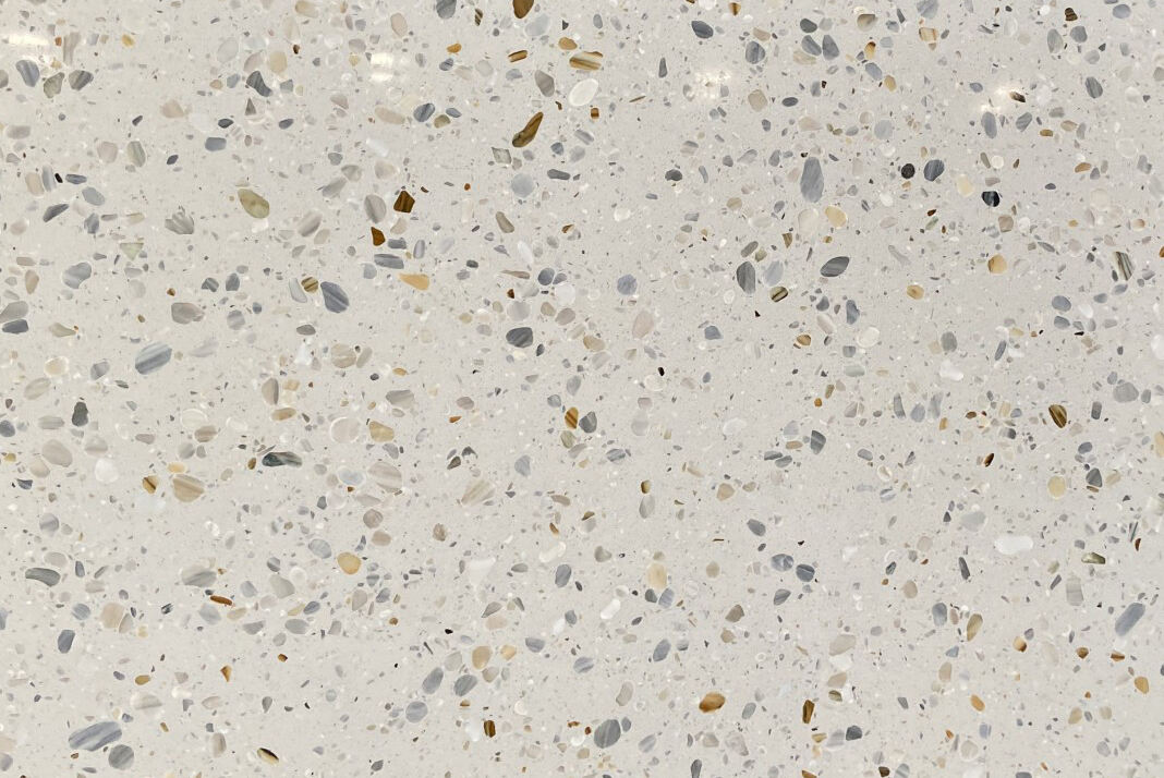 Gray Terrazzo with Colored Particles