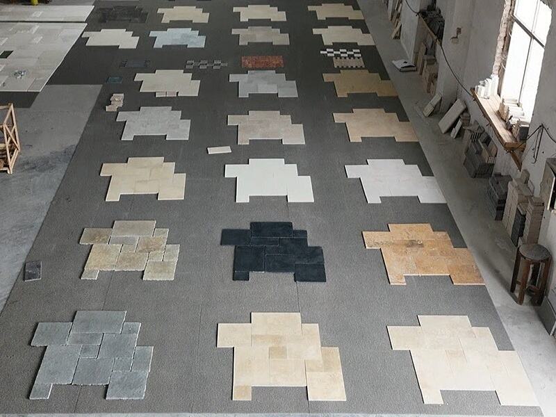 Custom Limestone French Pattern Tiles
