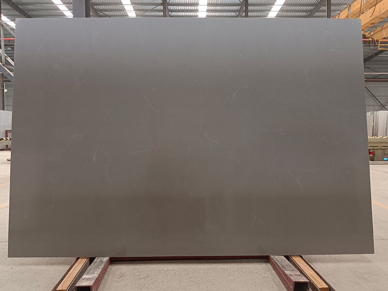 Grey Artificial Marble Slab with White Fine Lines