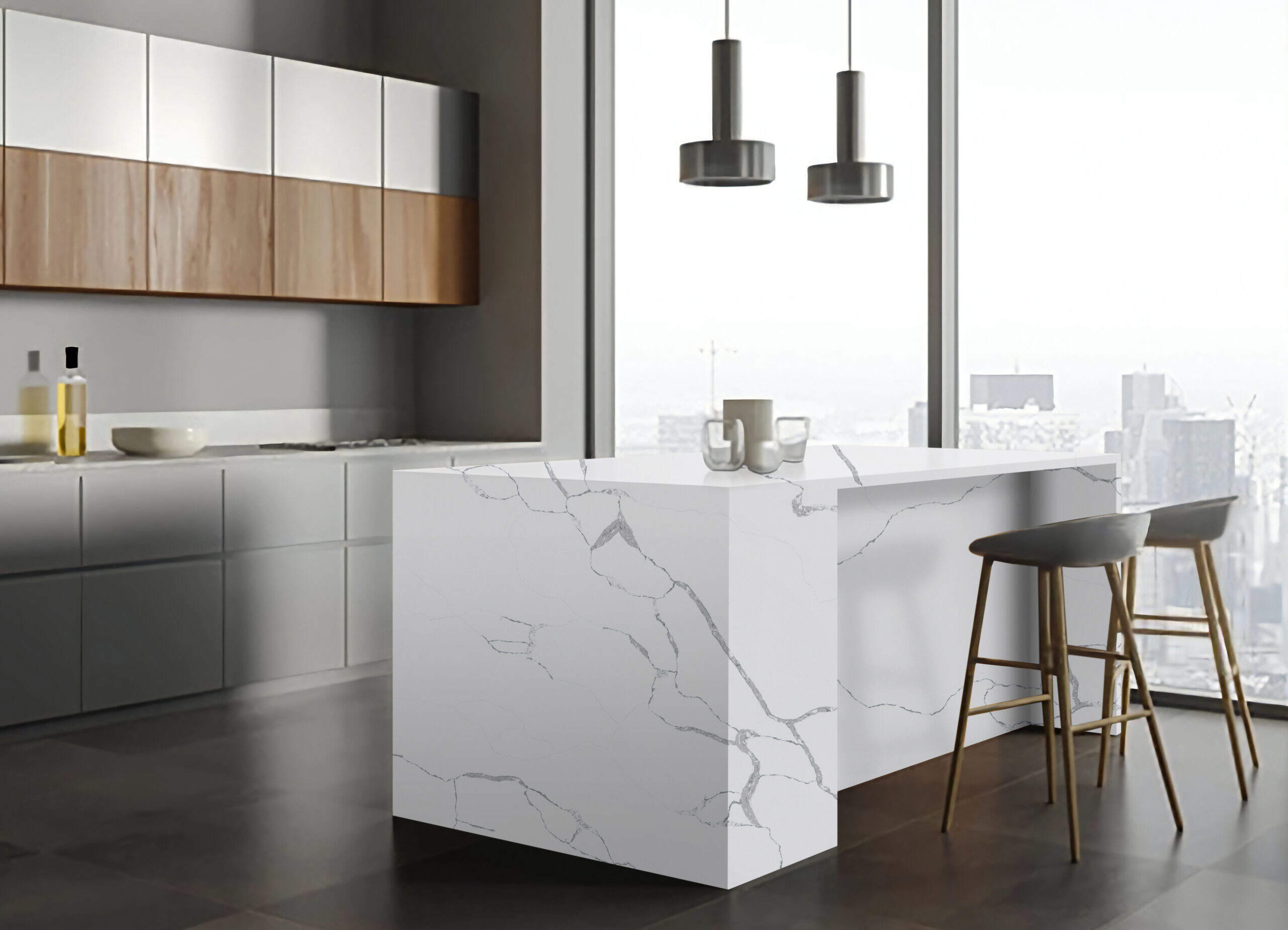 Piani in quarzo prefabbricati premium per ogni progetto