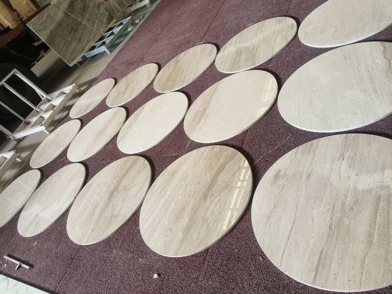 Dino Beige Marble Round Coffee Table Top